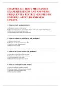 CHAPTER 14&colon;1 BODY MECHANICS EXAM&vert; QUESTIONS AND ANSWERS&vert; FREQUENTLY TESTED&vert; VERIFIED BY EXPERT&vert; LATEST&vert; BRAND NEW UPDATE&period;