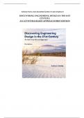 Solutions for Discovering Engineering Design in the 21st Century&colon; An Activities-Based Approach 1st Edition by Bradley Striebig&comma; All Chapters Included