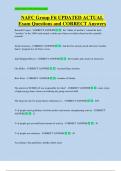 NAFC Group Fit UPDATED ACTUAL   Exam Questions and CORRECT Answers