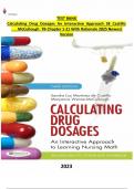 TEST BANK for Calculating Drug Dosages An Interactive Approach 3rd Edition by Castillo McCullough&comma; All Chapters 1-21 With Rationale  Newest Version