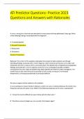 ATI Predictor Practice 2023 Questions and Answers with Rationales&period;