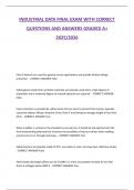 INDUSTRIAL DATA FINAL EXAM WITH CORRECT  QUESTIONS AND ANSWERS GRADED A&plus;  2025&sol;2026