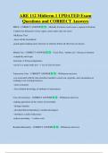 ARE 112 Midterm 1 UPDATED Exam  Questions and CORRECT Answers 