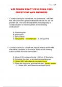 ATI PHARM PRACTICE B EXAM 2025  QUESTIONS AND ANSWERS&period; 