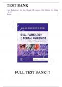 Test Bank For Oral Pathology for the Dental Hygienist 8th Edition by Olga A&period; C&period; Ibsen&vert;&vert;ISBN 978-0323764032&vert;&vert;All Chapters&vert;&vert;Complete Guide A&plus;