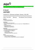AQA A-LEVEL HISTORY COMPONENT 2O DEMOCRACY AND NAZISM&colon; GERMANY&comma; 1918 1945 COMBINED QUESTION PAPER AND MARKING SCHEME 