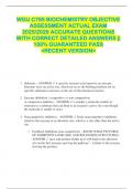 WGU C785 BIOCHEMISTRY OBJECTIVE  ASSESSMENT ACTUAL EXAM  2025&sol;2026 ACCURATE QUESTIONS  WITH CORRECT DETAILED ANSWERS &vert;&vert;  100&percnt; GUARANTEED PASS  <RECENT VERSION> 