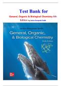Test Bank for  General&comma; Organic & Biological Chemistry 6th Edition by Janice Gorzynski Smith