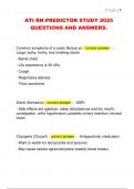 ATI RN PREDICTOR STUDY 2025  QUESTIONS AND ANSWERS&period; 