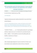 EPPP DIAGNOSIS AND PSYCHOPATHOLOGY EXAM NEWEST  ACTUAL EXAM COMPLETE 240 QUESTIONS AND CORRECT  DETAILED ANSWERS