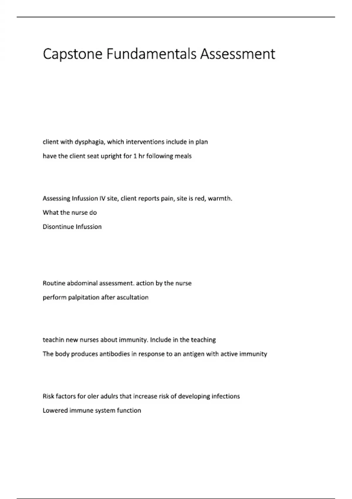 Capstone Fundamentals Assessment (Latest 2025 / 2026 Update) Questions ...