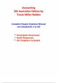 Solutions for Accounting&comma; 9th Australian Edition Miller-Nobles &lpar;All Chapters included&rpar;