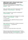 68W Field Craft 1 Study Guide Exam Questions and Answers&period;