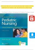 TEST BANK FOR DAVIS ADVANTAGE FOR PEDIATRIC NURSING&colon; CRITICAL COMPONENTS OF NURSING CARE&comma; 3RD EDITION BY KATHRYN RUDD