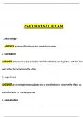 PSY100 Final Exam &lpar;1&rpar;  all question with answers included