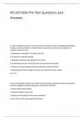 NCLEX NGN Pre-Test Questions and Answers