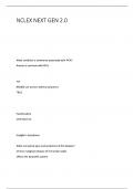 NCLEX NEXT GEN 2&period;0 &lpar;Latest 2025&sol;2026 Update&rpar; Questions and answers with Rationales 100&percnt; Correct&period;