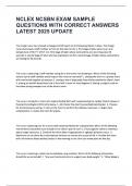 NCLEX NCSBN EXAM SAMPLE QUESTIONS WITH CORRECT ANSWERS LATEST 2025 UPDATE