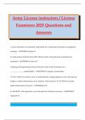 Army License instructors / License Examiners 2025 Questions and Answers