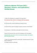 California Adjuster PSI Exam 2025 &vert; Questions&comma;  Answers&comma; and Explanations &vert; Verified Answers Ultimate 2025 Exam Prep Bundle
