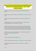 General Chemistry ACS Final Exam 2024&sol;2025 Exam Questions and Detailed Answers &vert; Get it 100&percnt; Correct Answers