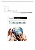 Test Bank for Management 15th Edition by John R&period; Schermerhorn Jr&period; All Chapters Included