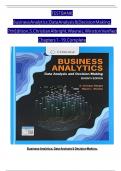 Test Bank for Business analytics data analysis decision making 6th edition by S Christian Albright and Winston Chapters 1-20 Covered
