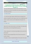 Construction FE Civil Questions with Detailed  Verified Answers (100% Correct Answers) /Already  Graded A+