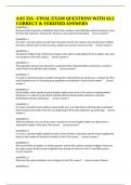 AAS 33A - FINAL EXAM QUESTIONS WITH ALL CORRECT & VERIFIED ANSWERS