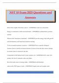 NST 10 Exam 2025 Questions and Answers