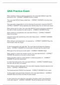 GNA Practice Exam Questions & Answers 100 &percnt; Correct & Verified