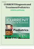 CURRENT Diagnosis and Treatment Pediatrics 24th Edition Hay Levin Test Bank
