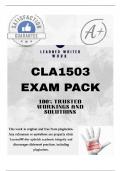 CLA 1503 LATEST EXAM PACK 2025 &lbrace;DETAILED QUESTIONS AND ANSWERS&rcub;