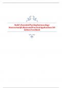 FULL TEST BANK Stahl's Essential Psychopharmacology&colon; Neuroscientific Basis and Practical Applications 5th Edition by Stephen M&period; Stahl &lpar;Author&rpar; With 100&percnt; Verified Questions And Answers Graded A&plus;&period;