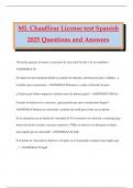 MI&period; Chauffeur License test Spanish 2025 Questions and Answers