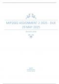 MIP2602 Assignment 2 &lpar;COMPLETE ANSWERS&rpar; 2025 - DUE 29 May 2025&period;