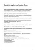 Pesticide Applicators Practice Exam NEWEST 2025&sol;2026 ACTUAL COMPLETE QUESTIONS AND CORRECT DETAILED ANSWERS &lpar;VERIFIED ANSWERS&rpar; &vert;ALREADY GRADED A&plus;