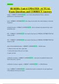 IB SEHS   Bundled Exam Questions WITH  CORRECT Answers
