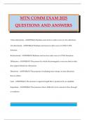 MTN COMM EXAM 2025 QUESTIONS AND ANSWERS