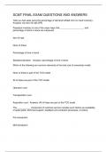 SCMT FINAL EXAM QUESTIONS AND ANSWERS