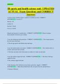 IB sports and health science unit  UPDATED   ACTUAL  Exam Questions and CORRECT  Answers 