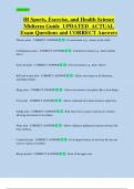 IB Sports&comma; Exercise&comma; and Health Science  Midterm Guide  UPDATED  ACTUAL   Exam Questions and CORRECT Answers 