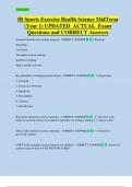 IB Sports Exercise Health Science MidTerm  &lpar;Year 1&rpar; UPDATED  ACTUAL  Exam  Questions and CORRECT Answers 