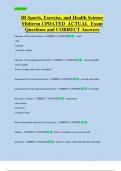 IB Sports&comma; Exercise&comma; and Health Science  Midterm UPDATED  ACTUAL  Exam  Questions and CORRECT Answers