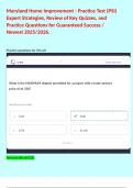 Maryland Home Improvement - Practice Test &lpar;PSI&rpar; Expert Strategies&comma; Review of Key Quizzes&comma; and Practice Questions for Guaranteed Success &sol; Newest 2025&sol;2026&period;  
