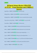 IB Sports Science Review UPDATED   ACTUAL    Exam Questions and CORRECT  Answers 