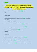 IB Sports&comma; Exercise&comma; and Health Science  UPDATED  ACTUAL    Exam Questions and  CORRECT Answers