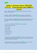 Option A- IB Sports Science UPDATED   ACTUAL    Exam Questions and CORRECT  Answers