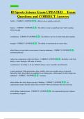 IB Sports Science Exam UPDATED     Exam  Questions and CORRECT Answers 