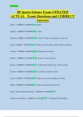 IB Sports Science Exam UPDATED  ACTUAL   Exam Questions and CORRECT  Answers 